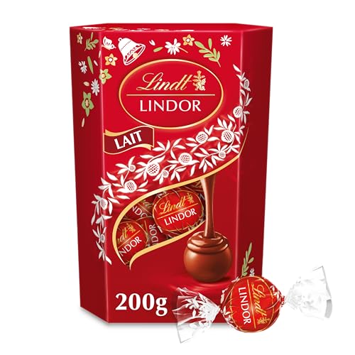 Lindt - Cornet LINDOR - Chocolat au Lait - Idéal pour Pâques, 200g