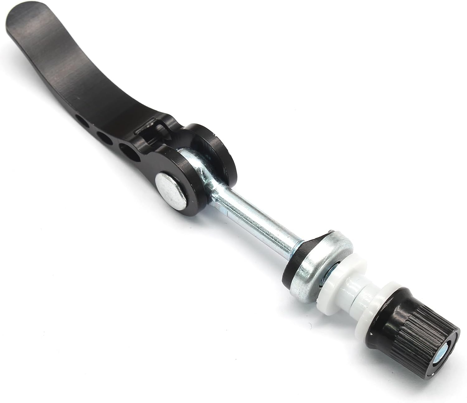 Bicycle Quick Release Seat Clamp - Folding Saddle Seat Post Clamp with Cam Lever for Mountain and Folding Bikes - 5.0mm x 60mm Skewer Bolt, Easy to Install and Adjust, Black Seatpost Clamp for Cycling