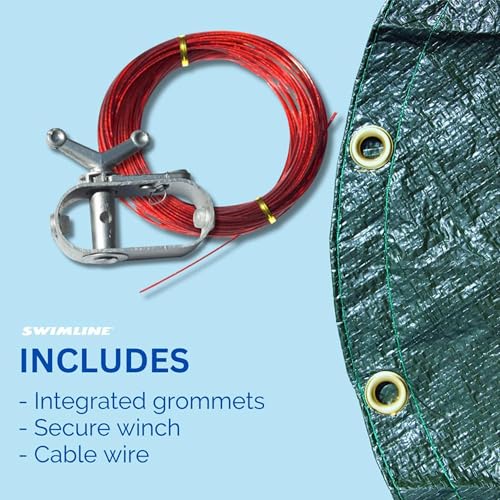 Cobertor de Piscina Invierno Swimline Blanco Redondo 33 FT miniatura 4