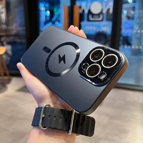 Étui iPhone 14 Pro Max mat magnétique coque noire pour le quotidien