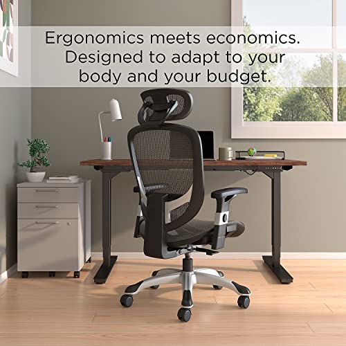 staples hyken ergonomic swivel task chair adjustable with breathable mesh amp lumbar support perfect for home amp office charcoal gray