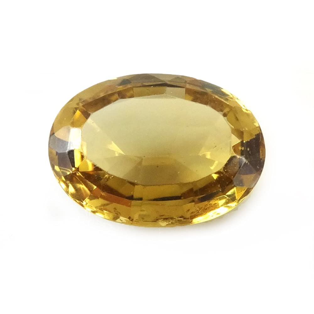 REBUY Citrine Stone Crystal Healing Gemstone Citrine Gemstone, Lab Certificate, Weight 6 Carat Approx.
