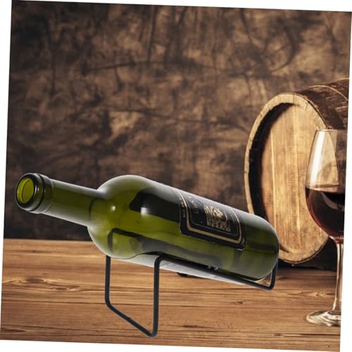 Soporte metálico para botellas de vino 2 piezas miniatura 5