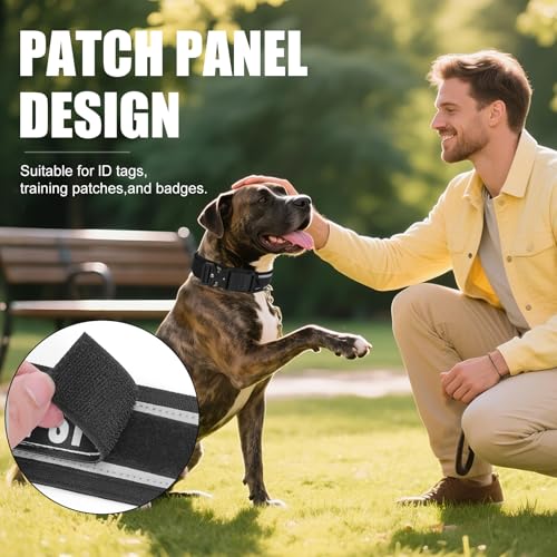 Taktisches Hundehalsband Reflektierend mit Metallschnalle, Weich Gepolstertes Nylon Hundehalsband 5cm Breit Verstellbare Halsband für Mittlere Große Hunde Jagd Training Freizeit Outdoor