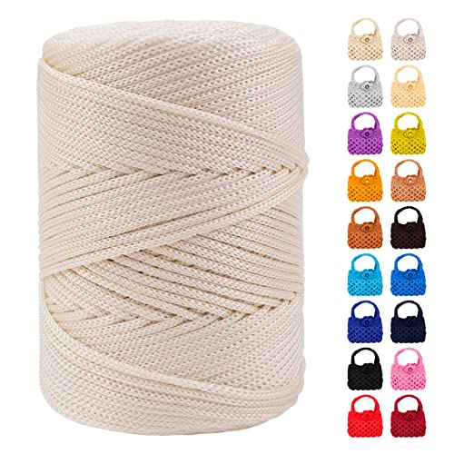 LEREATI Polyester Macrame Cord 3mm x 185yards,...