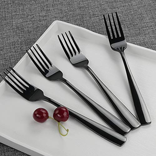 Teyyvn Set of 12 Stainless Steel Table Forks, Black Dinner Fork - Image 4