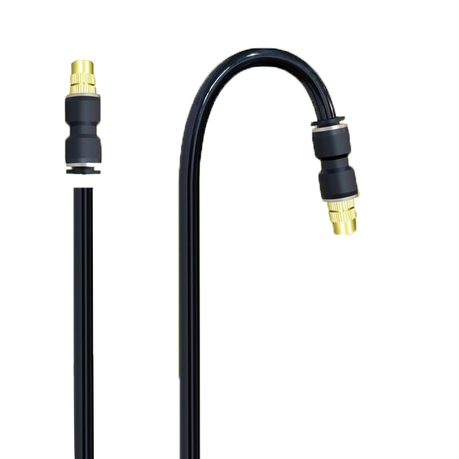 HVMBEUGOS 10 Pack Adjustable Misting Nozzle Low Pressure with Misting System Nozzle Extension 8mm Flexible Misting Extended Pole, Atomization Sprayer Nozzle Extensions(Size:100cm)