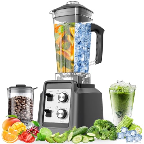 Smoothie Blender - 1800 Watts Blender for Smoothies, Blenders for Kitchen with 68Oz Pitcher, Adjustable Speeds for Smoothies, Shakes, and Frozen Drinks, BPA Free, Silver