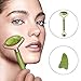 Jade Roller and Gua Sha - Beauty Facial Skin Massager Roller Body Eyes Neck - Original Natural Jade Stone