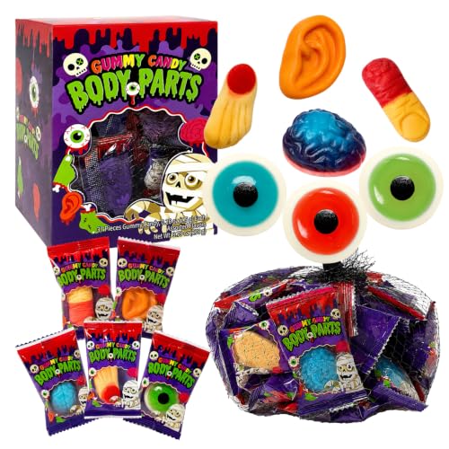 37ct Halloween Gummy Candy – Individually Wrapped, Mixed Fruit Gummies