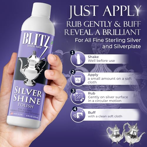 Blitz Silver Shine Polish Líquido Pack x2 8oz miniatura 5