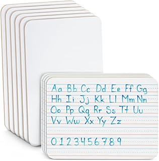 Juvale 12 Pack Lined Double Sided Dry Erase Board for Kids, Individual Classroom Lapboards for Preschool Students, Teacher Supplies (8.7 x 12 in)
