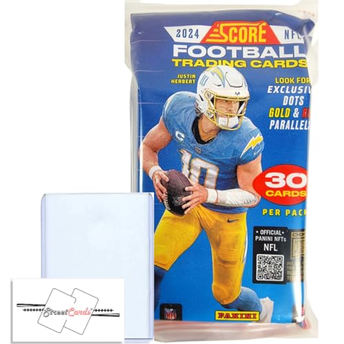 2024 Panini Score Football NFL Jumbo Value Pack with 30 Trading Cards + Toploader + STREETCARDS Magnet!