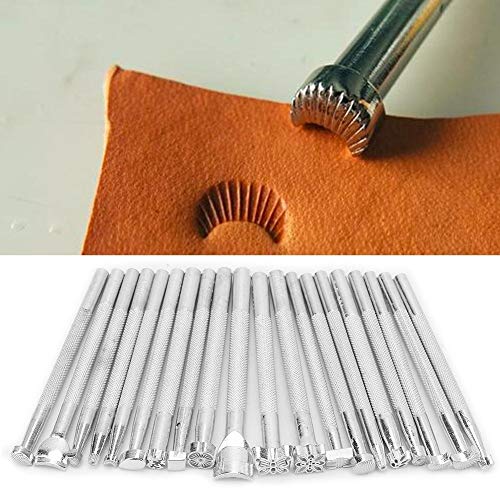 Multi Shape Leather Stamp Set Metal Pattern Stamp Punch Tools20pcs Leather Stamping Tools for Leather Art Craft Making Leather Tools - Image 3