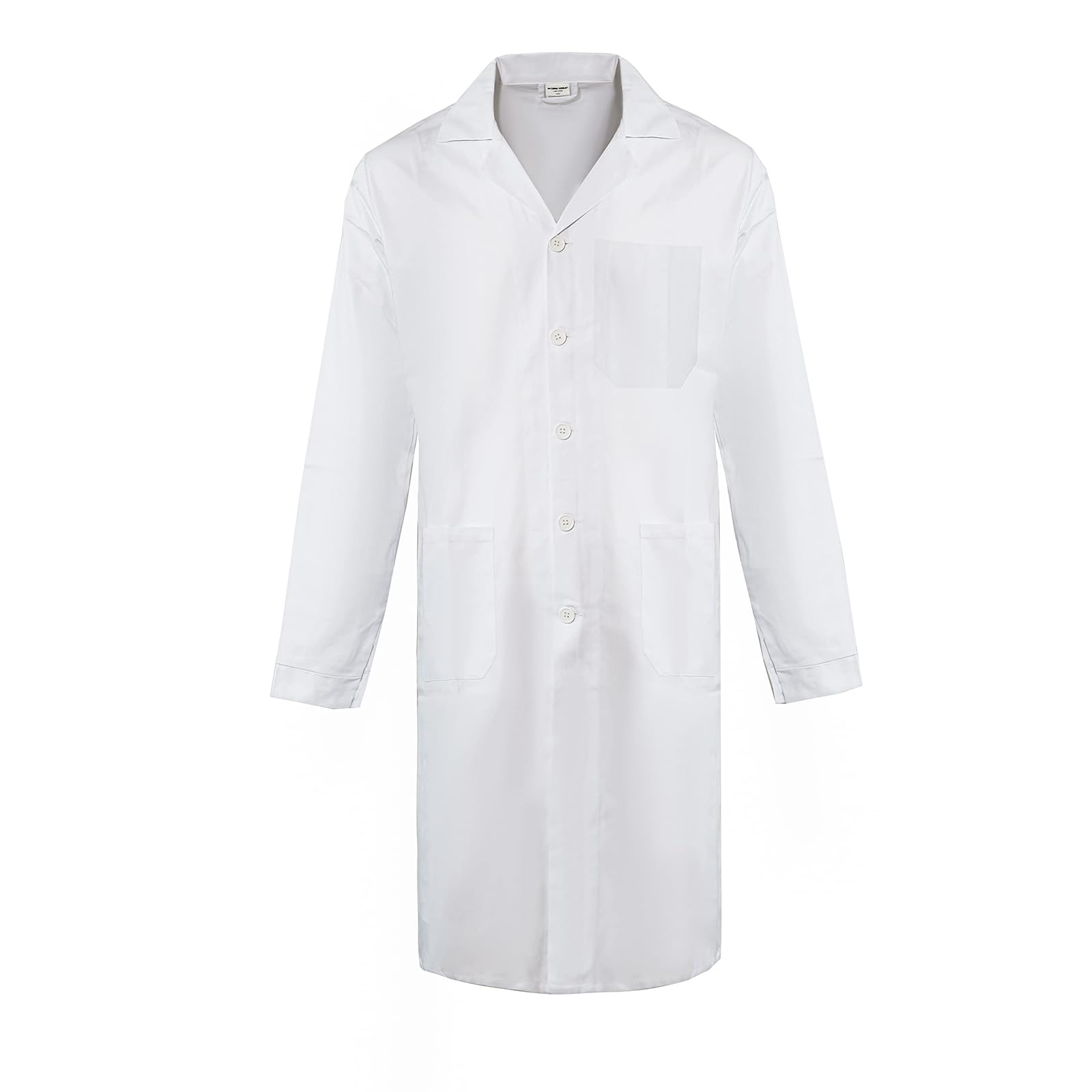 WORK IDEA Męski damski fartuch laboratoryjny, 100% bawełna, fartuch laboratoryjny, fartuch lekarski
