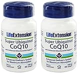 Life Extension Super Ubiquinol CoQ10 with Enhanced Mitochondrial Support 100 mg, 60 softgels (2 Pack)