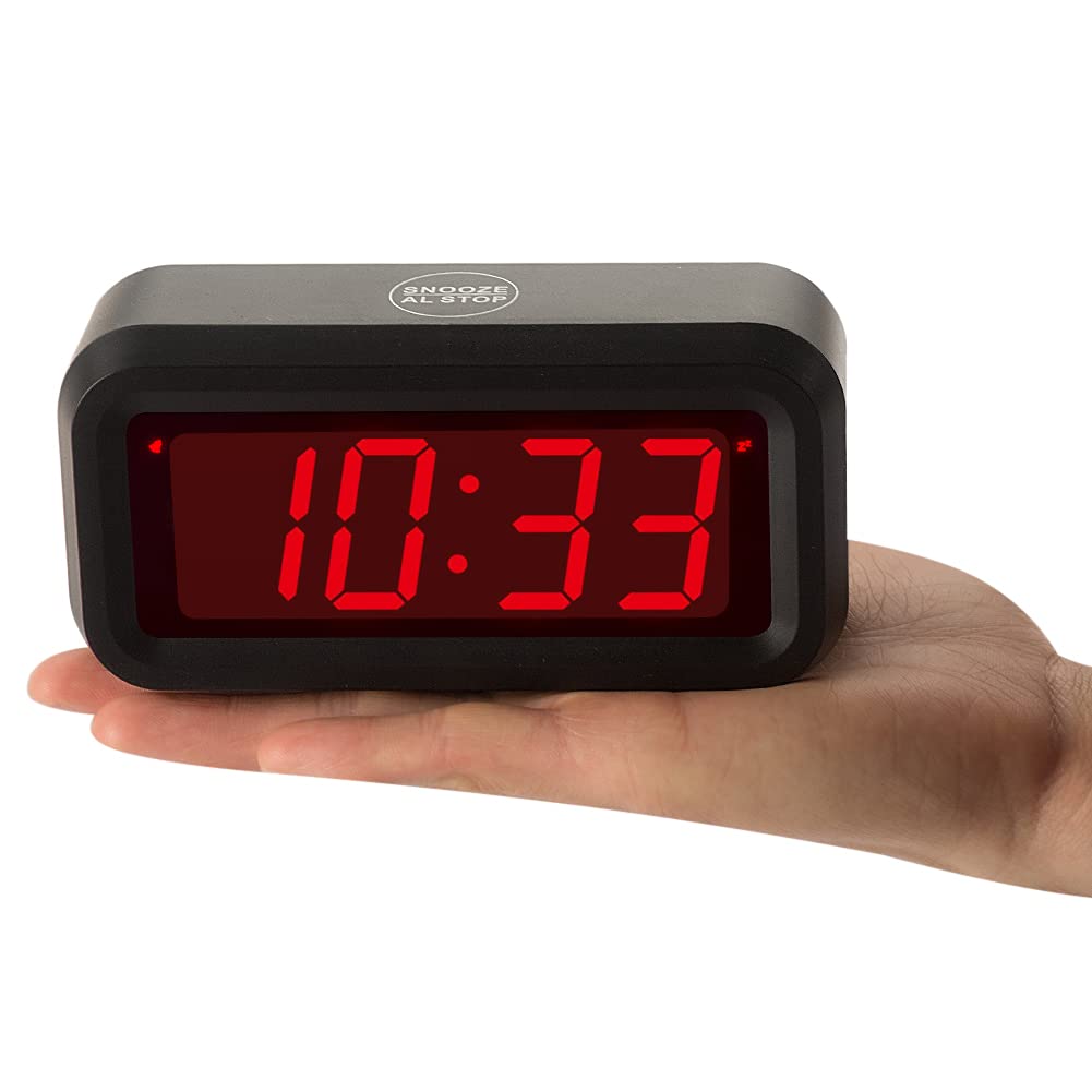 Timegyro Small Wall/Shelf/Desk Digital Clock Only Battery Operated with