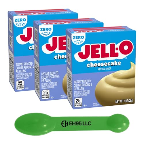 (Pack of 3) Jell-O Cheesecake Zero Sugar Instant Pudding and Pie ...