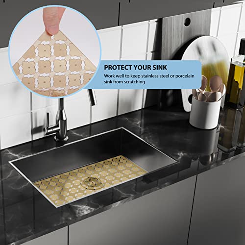 Kitchen Sink Protector Mat - 2Pack Adjustable Sink Protectors For Kitchen Stainless Steel Sink - Fast Draining Sink Mats For Bottom Of Kitchen Sink - Dishes And Glassware - Easy To Clean & Diy Cut #TOP2