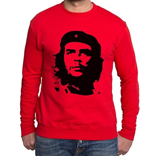 Sambosa Che Guevara Sudadera para Hombre Cuba Libre Revolución Comandante Rojo X-Large