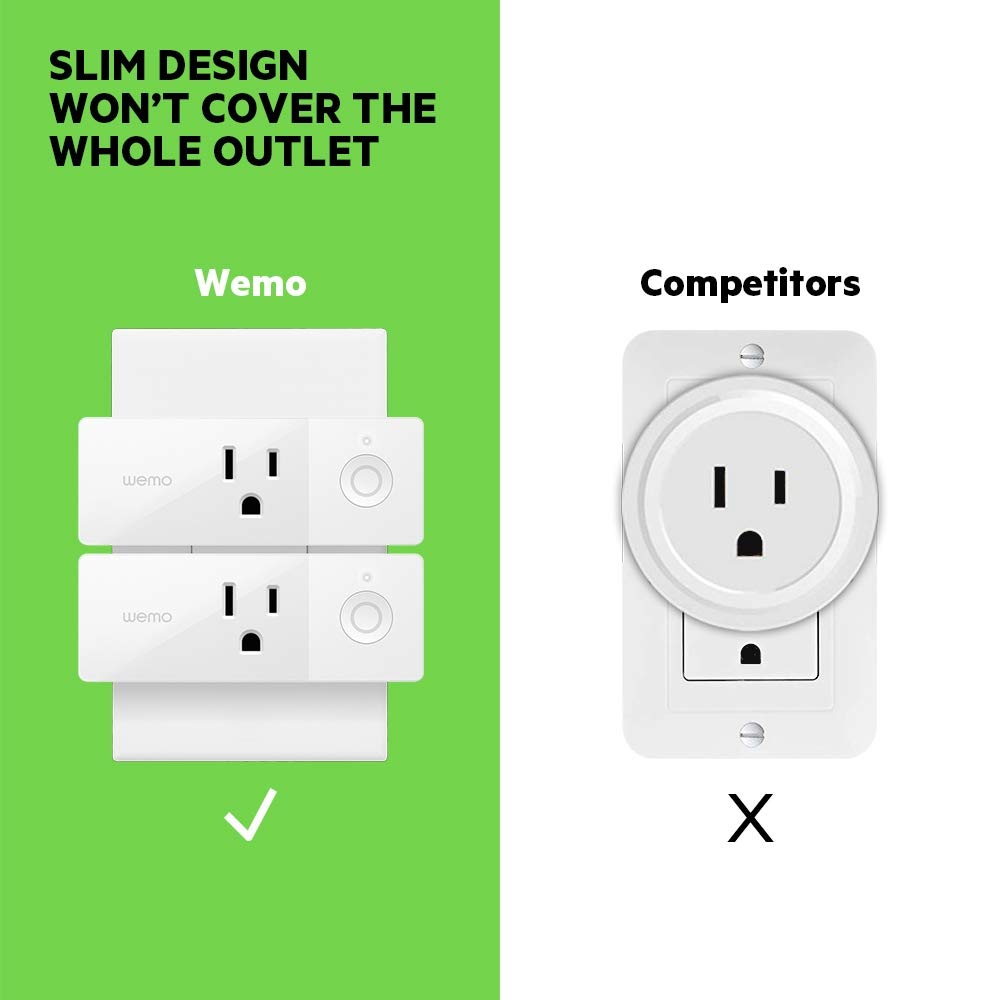 Wemo 43K-720-0224R Mini Smart Plug Compatible with Alexa Google Assistant Apple HomeKit F7C063-CC 2-Pack — view 7