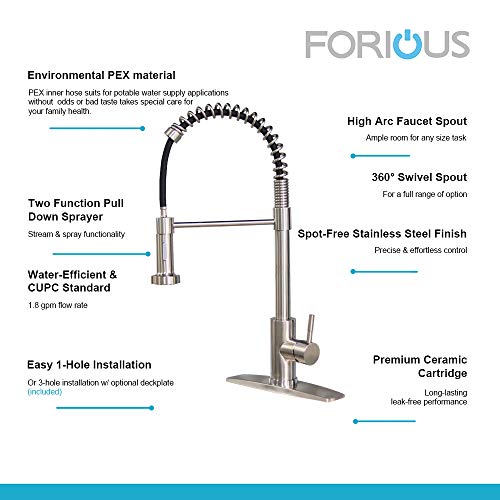 FORIOUS Kitchen Faucet - Image 4