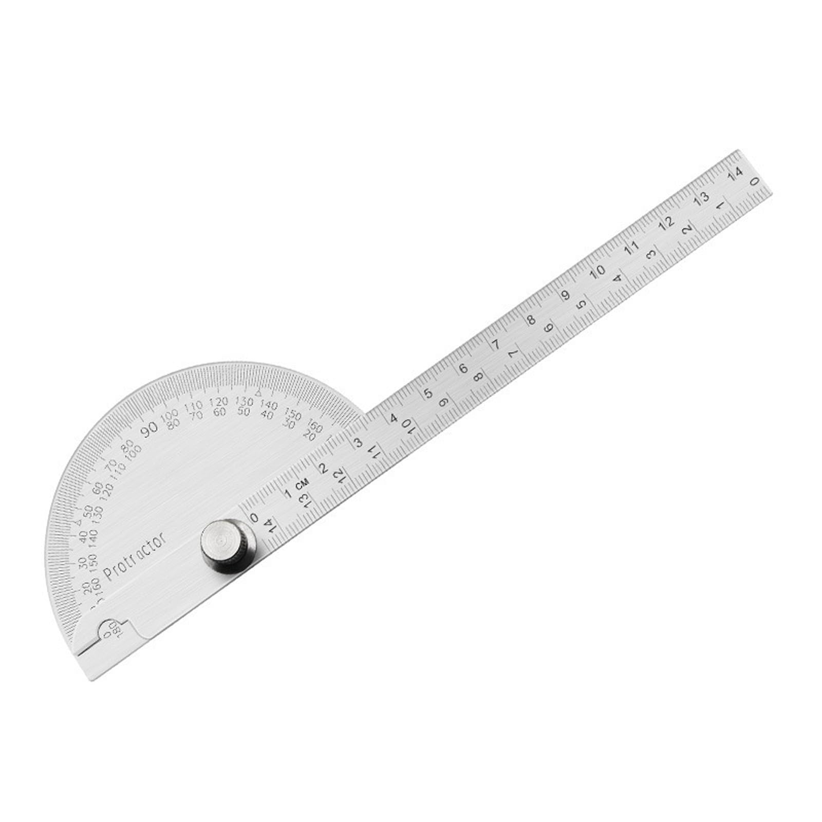 Hdoytxxm 14Cm Scale 180 Degree Semi Circular Angles Ruler Angles Finders Protractors For Carpenter Stainless Steel Measurement Tool Ruler