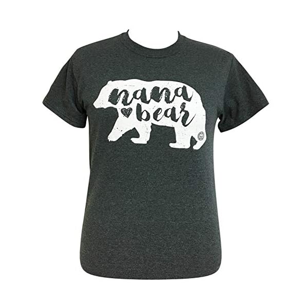 Girlie Girl Originals Nana Bear Dark Heather Short Sleeve Tee (X-Large)