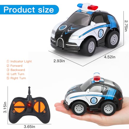 Coche de Policía Teledirigido Niños, Juguetes Niños 2 3 4 Años 2.4GHz Coche Teledirigido Pequeño Coches Juguetes Niños Niñas de 2 Años Regalos, Blanco 3 Coche De Policía Teledirigido Niños, Juguetes Niños 2 3 4 Años 2.4ghz Coche Teledirigido Pequeño Coches Juguetes Niños Niñas De 2 Años Regalos, Blanco
