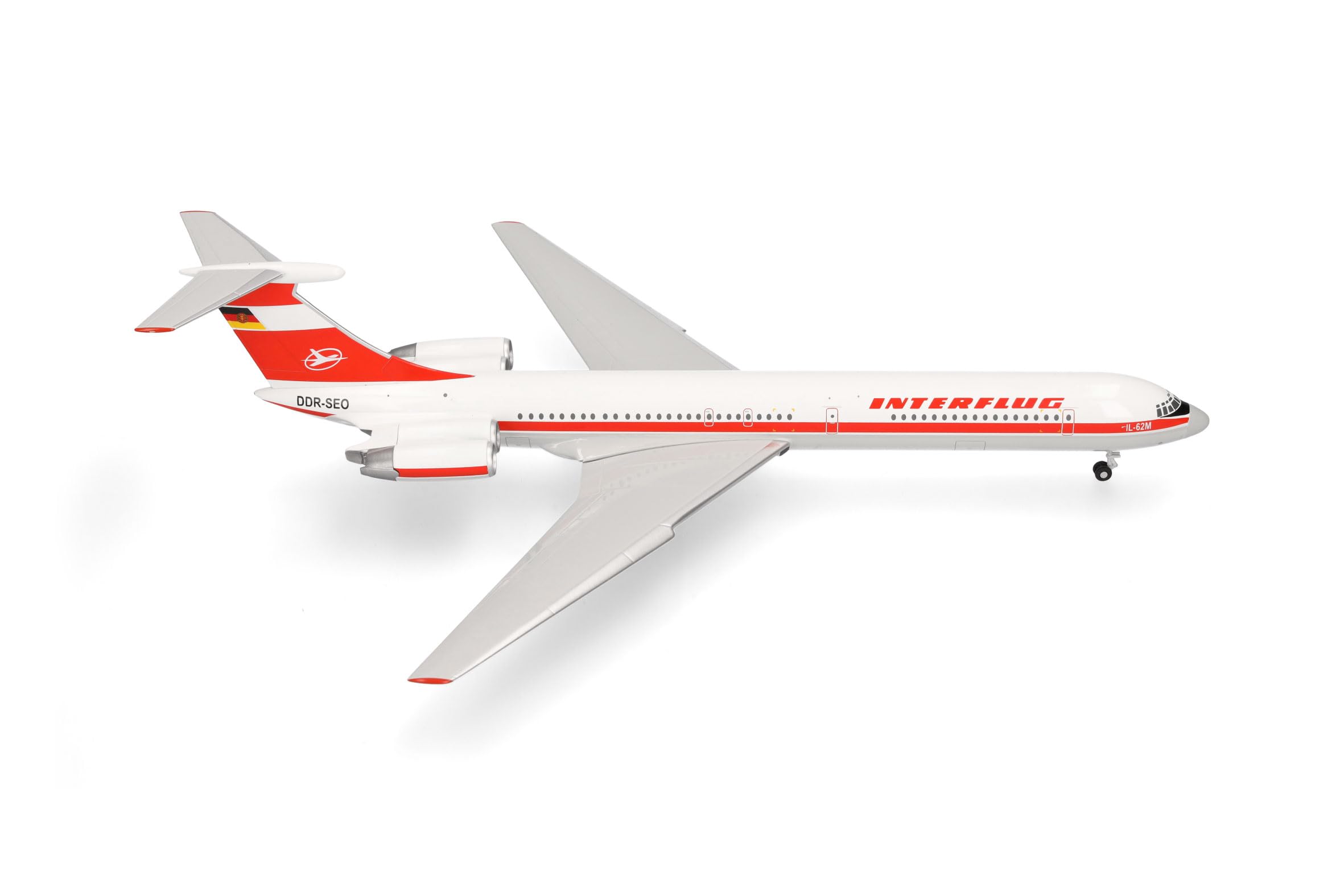 Herpa 571708-001 - 1/200 Interflug Ilyushin IL-62M - New