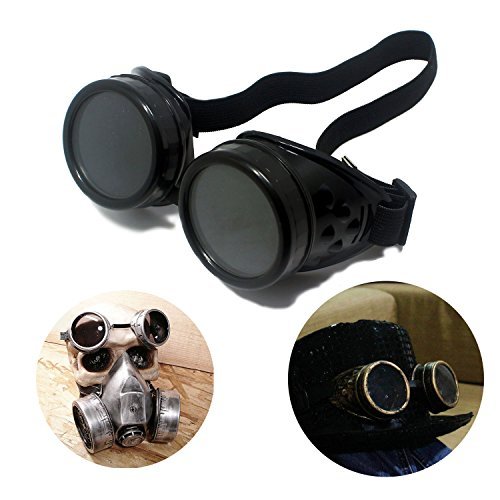 TamBee New Colored Diamond Lens Vintage Steampunk Goggles