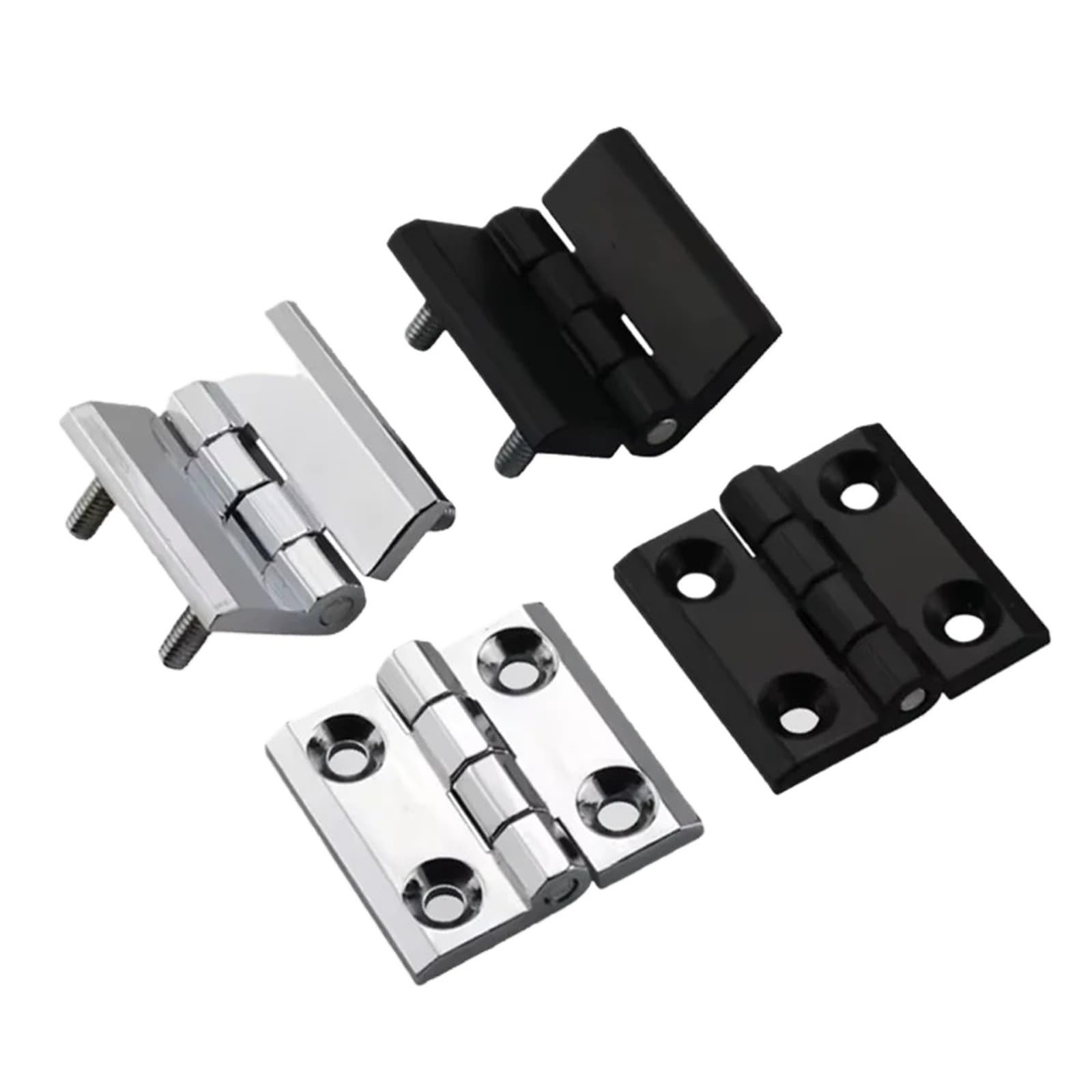 Sxolcoufoh Black-1 Zinc Alloy Thickened Hinges Equipment Industrial Electrical Cabinet Doors Hardware 1Pcs(Black-1)