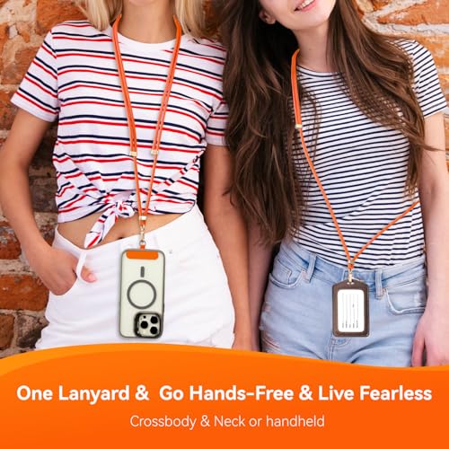 Image of VVAAGG Cell Phone Lanyard for iPhone: Crossbody Phone Strap Adjustable Neck Wrist Strap Anti Theft Long Lanyard Travel Essential for Women Most iPhone and Android Smartphones