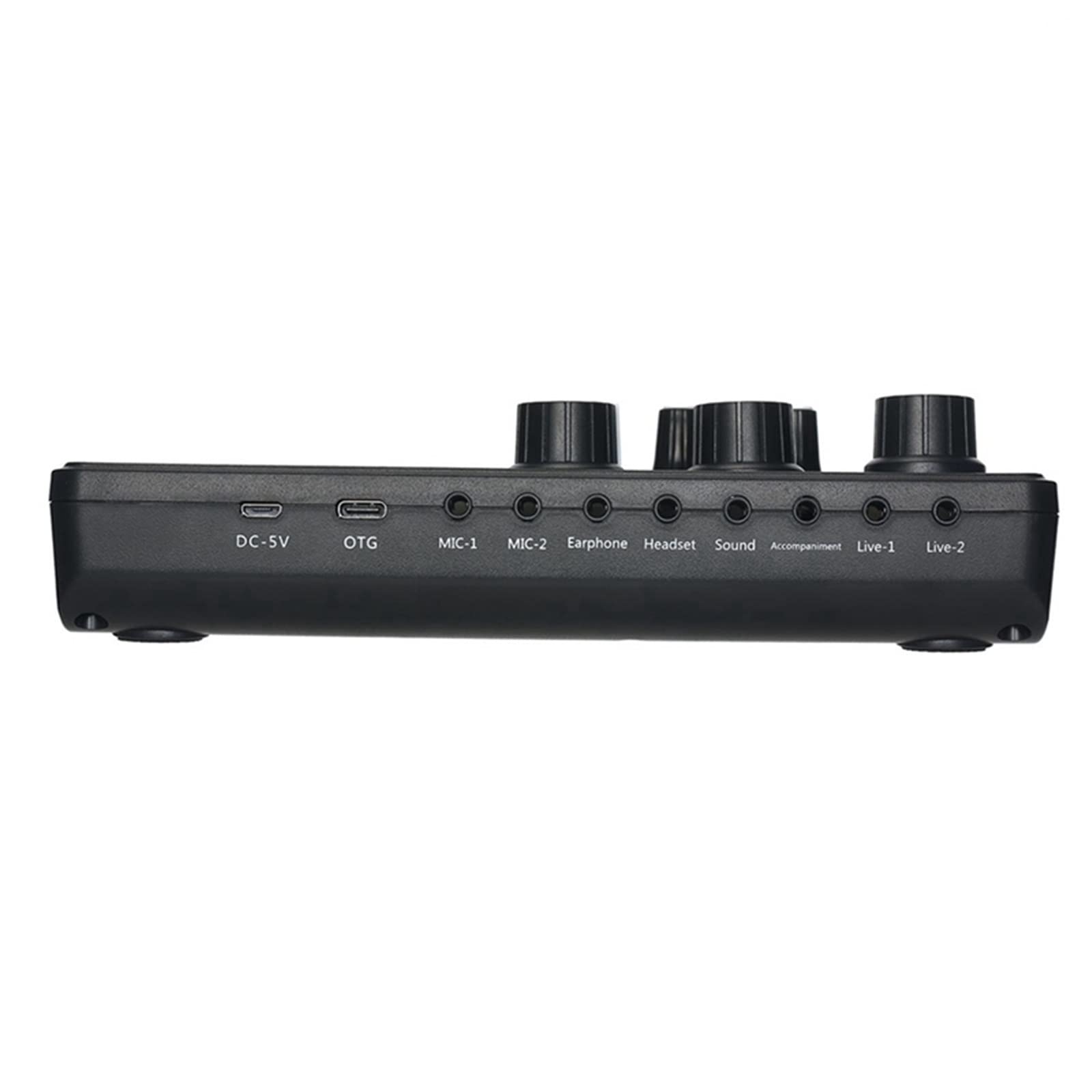 MRKU Mixeur Audio Professionnel, Mini Carte Son Externe X6, Mini Carte de mixage sonore pour Diffusion en Direct, Enregistrement de Musique, karaoké, Chant