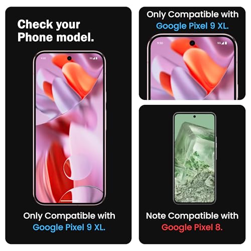 Image of FIRST MART Military-Grade Gorilla Tempered Glass Screen Protector Compatible For Google Pixel 9 Pro XL (6.8 Inch) With Easy Installation Kit| Edge To Edge Coverage |Black
