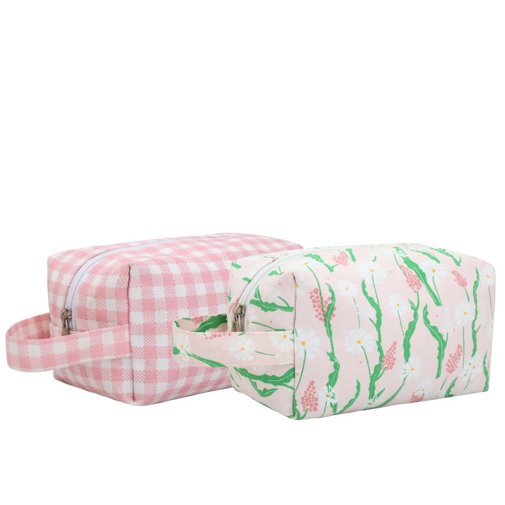 Ecoright Cosmetic Bag, Toiletry Bag for Women, Cosmetic Bag with compartments, Travel Cosmetic Bag, Toiletry Bag for Traveling for Daily Essentials(Pack of 2)