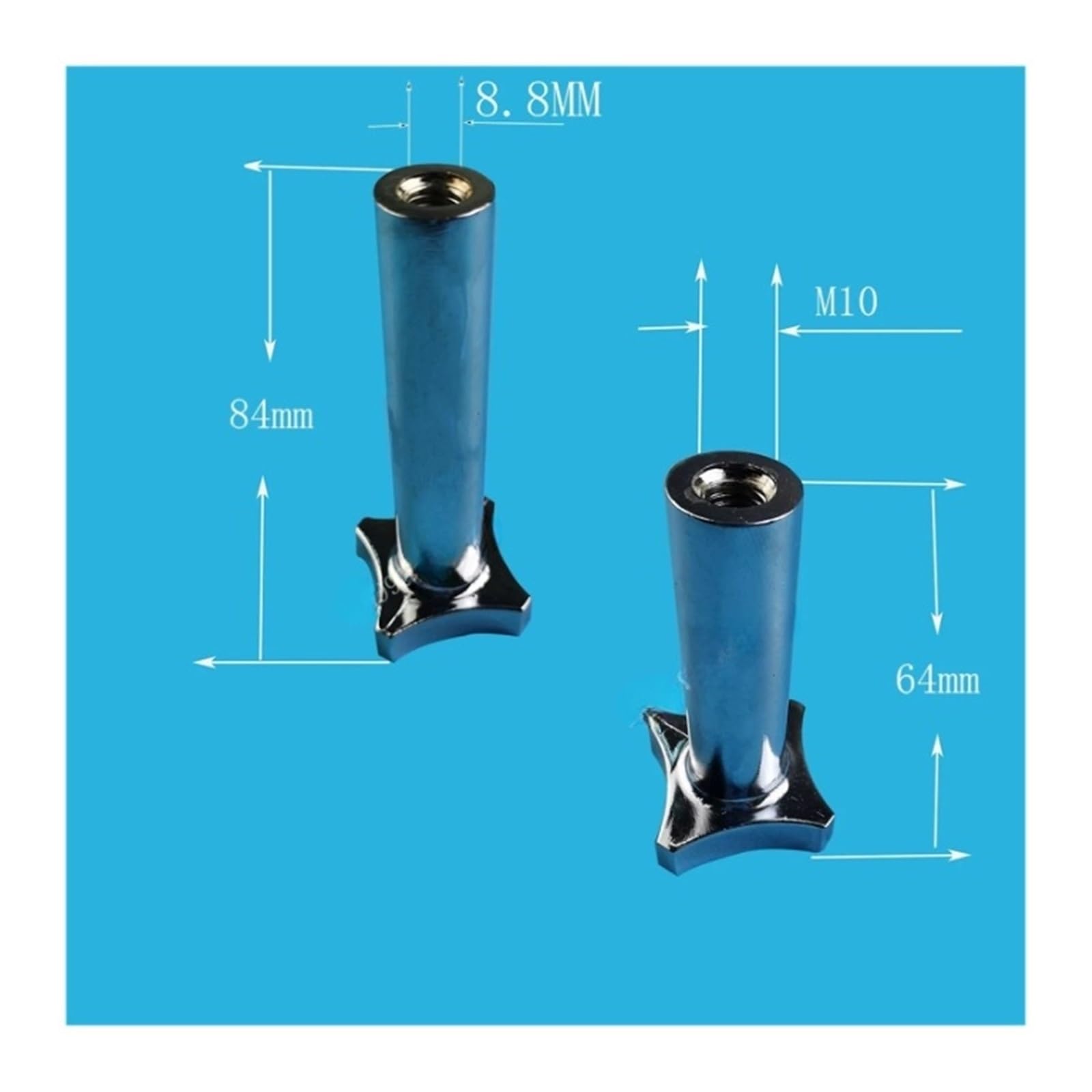 2 Long 2 Short Total 4 Tight Nuts Compatible for GS Donper Ice Cream Makers 64mm 84mm M10 Screws Accessory Compatible for Yogurt Machines