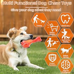 Dog toys indestructible dog chew toys for aggressive chewers tough super chewer nylon bones dog toys with bacon flavor crab teething and training chew toys for large medium small dog breeds   cucciolini doodles