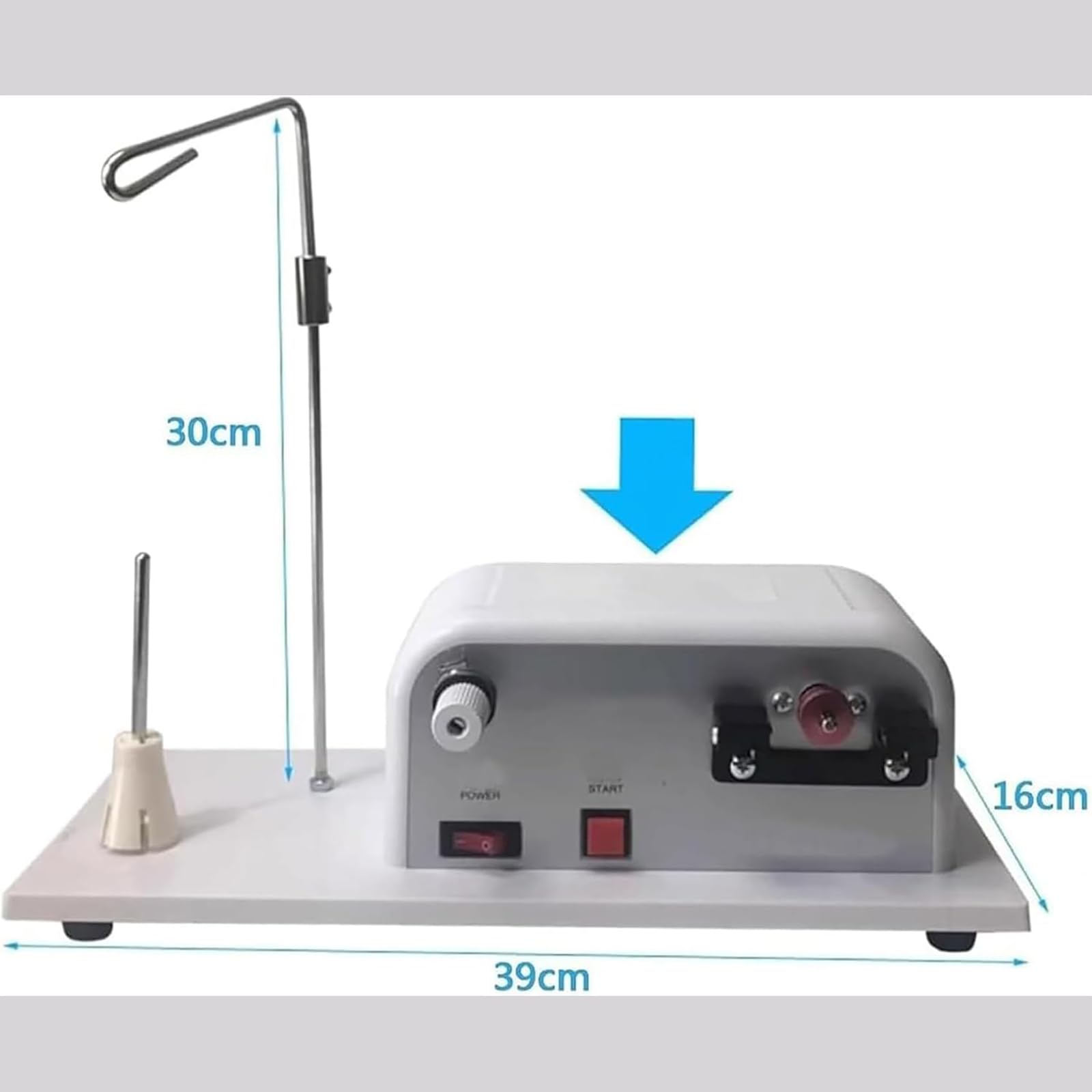 Bobinador Eléctrico, Bobinador De Hilo con Soporte De Alambre, Núcleo Enrollable Diámetro: 3,5 CM/Espesor: 1,5 CM/Soporte De Alambre: 30 Cm, para Hilo