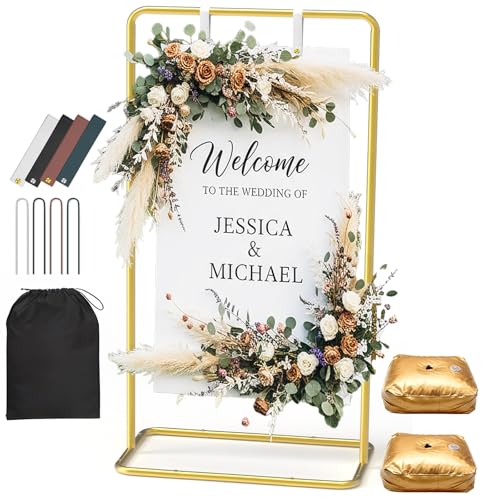 ReePlan Wedding Welcome Sign Stand 68 x 31 x 20 Inch Adjustable...