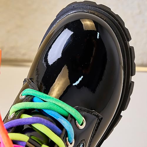 Girls Ankle Boots Kids Toddler Fashion Colorful Side Zipper Design Boots Outdoor Lace Up Boots Casual Shoes Booties4