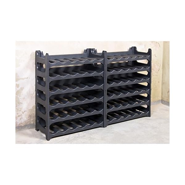 Grizzly Wine Rack for 36 or 72 Bottles Stackable Bottle Shelf - Image 9