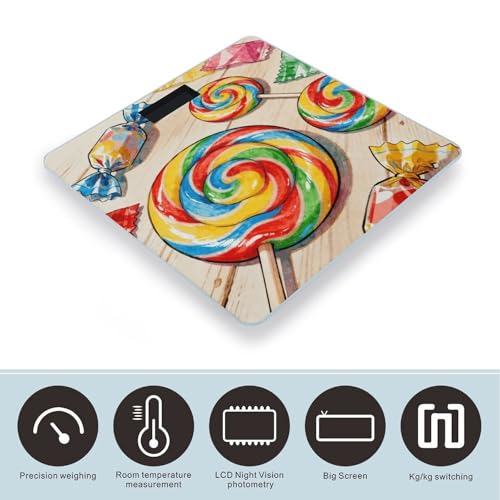 Báscula digital de baño Swirl Candy tradicional con pantalla LCD miniatura 3