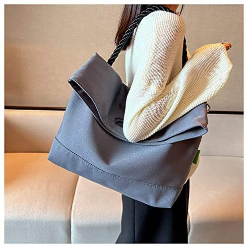 Image of Women Shoulder Bags Canvas Tote Bag Handbag Large Hobo with Pockets Work Bags for Women and Men