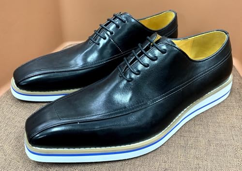 Santimon Mens Oxfords Formal Dress Suit Shoes Genunie Leather Wingtip Modern Prom Shoes Men's Fashion Business Casual Luxury Wedding Tuxedo Shoes for Men3