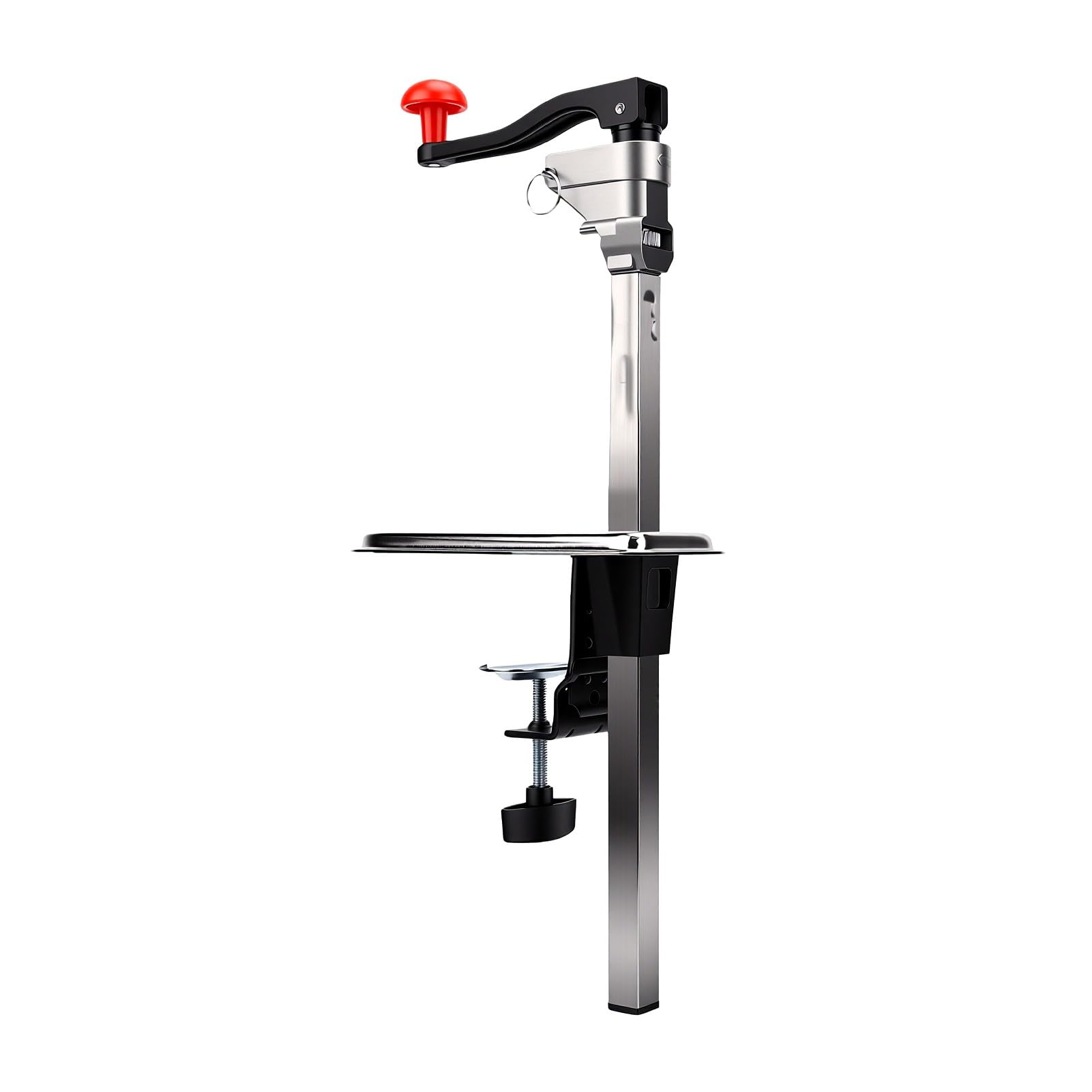 Domary Manueller Dosenöffner, Kommerzieller Dosenöffner, Robuster, 55 Cm, 304 Edelstahl, Tischmontage, Zum Einschrauben, Hebe- und Entriegelungsgriff, Restaurant, Küche,