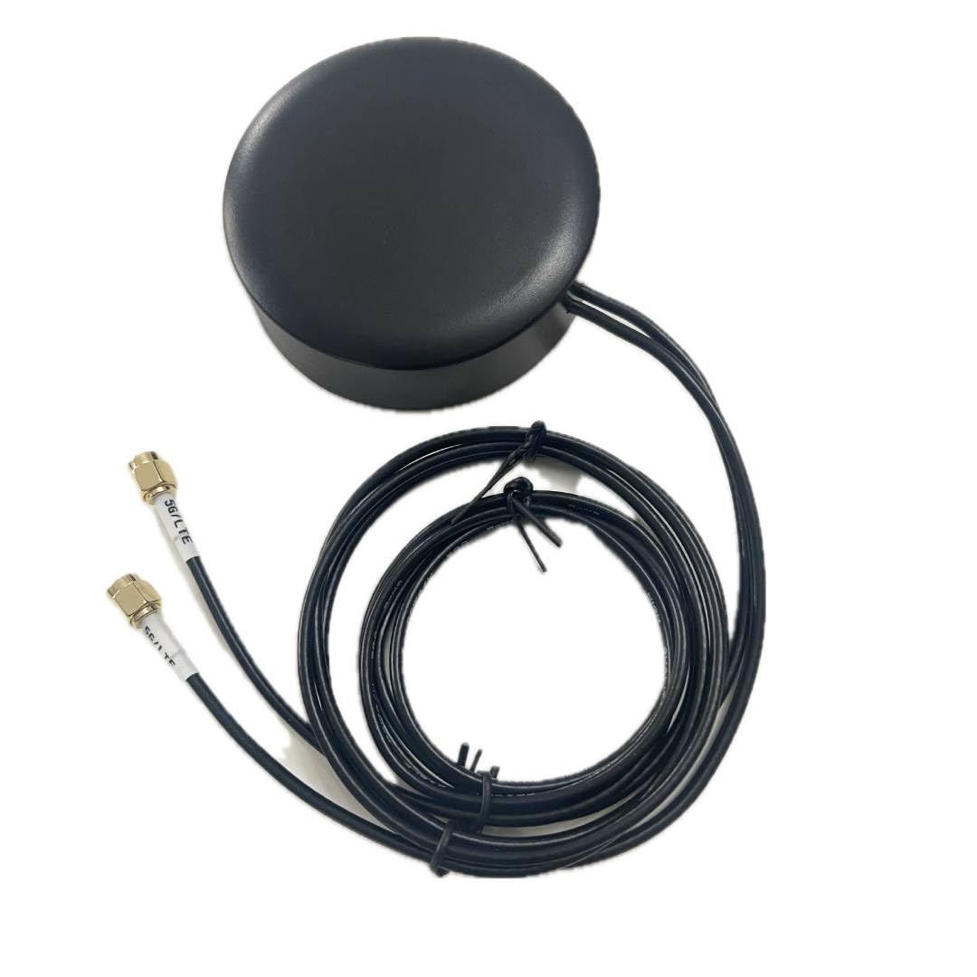 The CompuPort 5G Cellular Omni-Directional Magnetic/Adhesive Mount Puck Antenna is Designed for a Range of Cellular Applications, Including IoT Devices. Dual-Diversity 2x3' SMA Male Cable