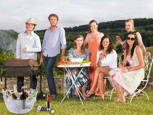 ان دبليو في يو بي دلو كبير للمشروبات المثلجة سعة 12 لتر، دلو ثلج اكريليك شفاف، دلو للشمبانيا للحفلات وحفلات الشواء والنزهات