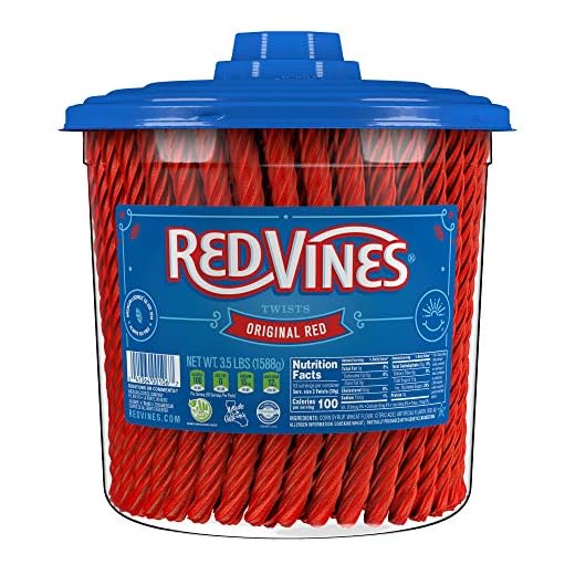 Red Vines Licorice, Original Red Flavor Soft & Chewy Candy Twists, 3.5 lbs, 56 Ounce