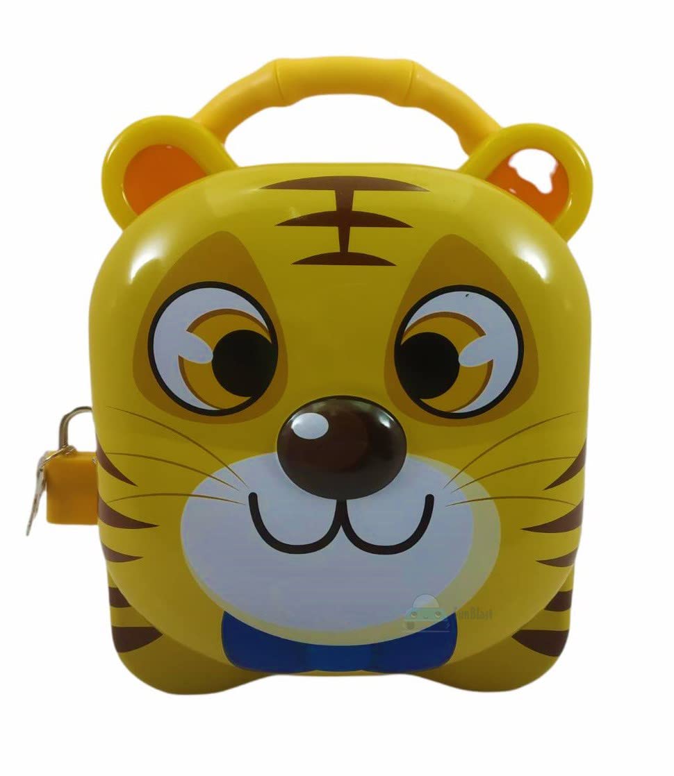 FunBlast Tiger Coin Box for Kids with Lock and Key – Cartoon Toy Money Bank for Kids Piggy Saving Box for Girls, Boys, Birthday Return Gift for Children (Yellow) (B09K7CHMK4) Amazon Price History, Amazon Price Tracker
